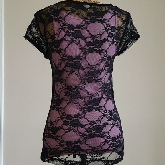 Zenana Outfitters Lace-back Shirt - Picture 3 of 4